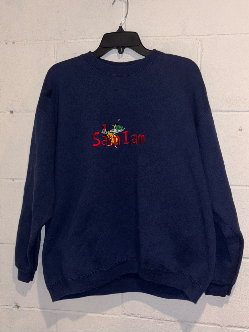 Vintage Dr Seuss Sam I Am blue Sweatshirt pullover